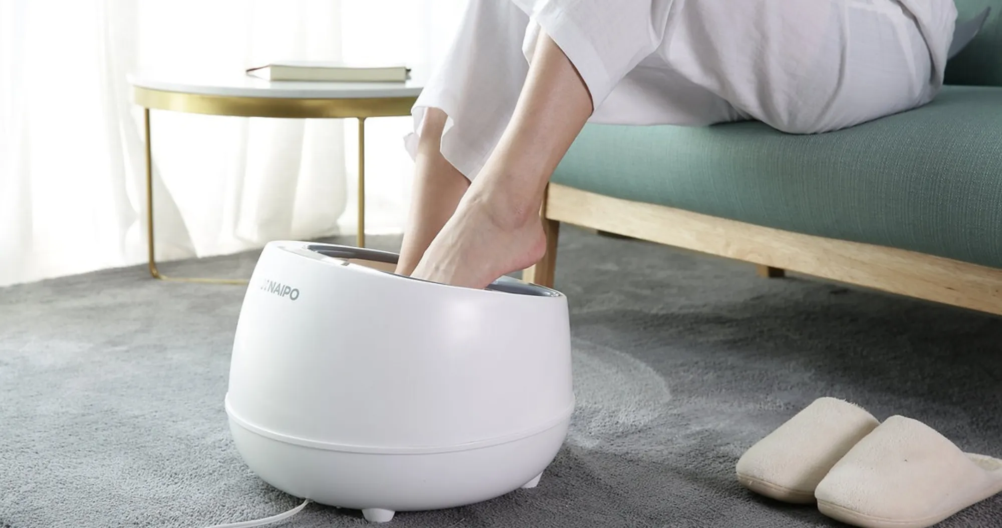 Масажер паровий для ніг Naipo OFLEXISPA (White)