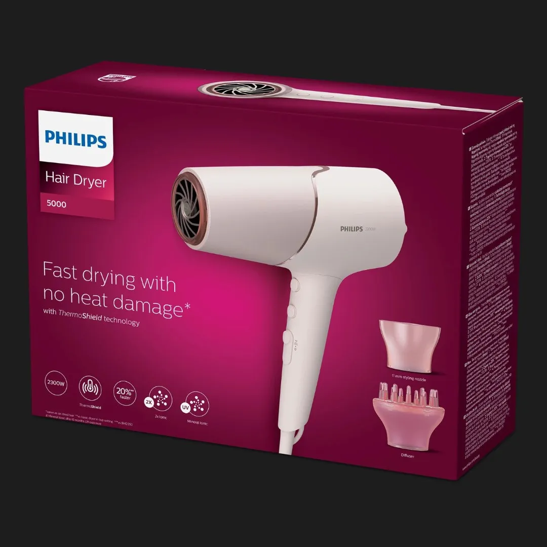 Фен Philips Series 5000 (White/Pink) — фото 12