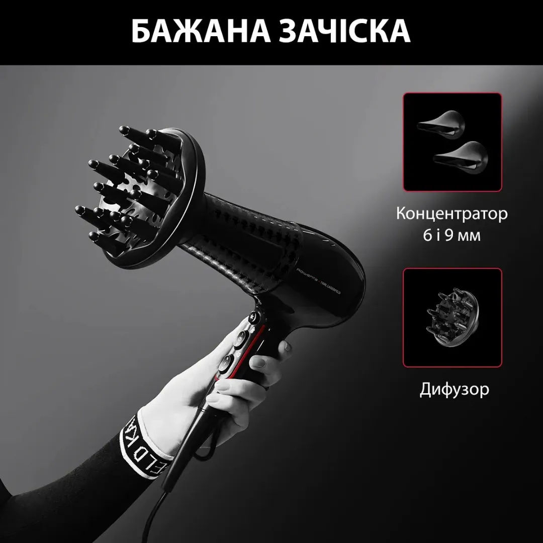 Фен Rowenta x Karl Lagerfeld Powerline (Black) — фото 7
