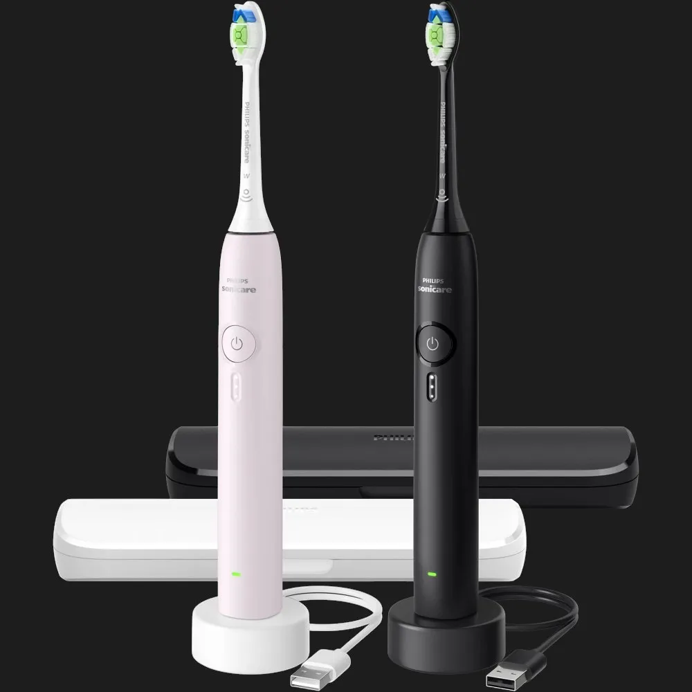 Набір зубних електрощіток Philips Sonicare Series 3100 (Pink/Black)