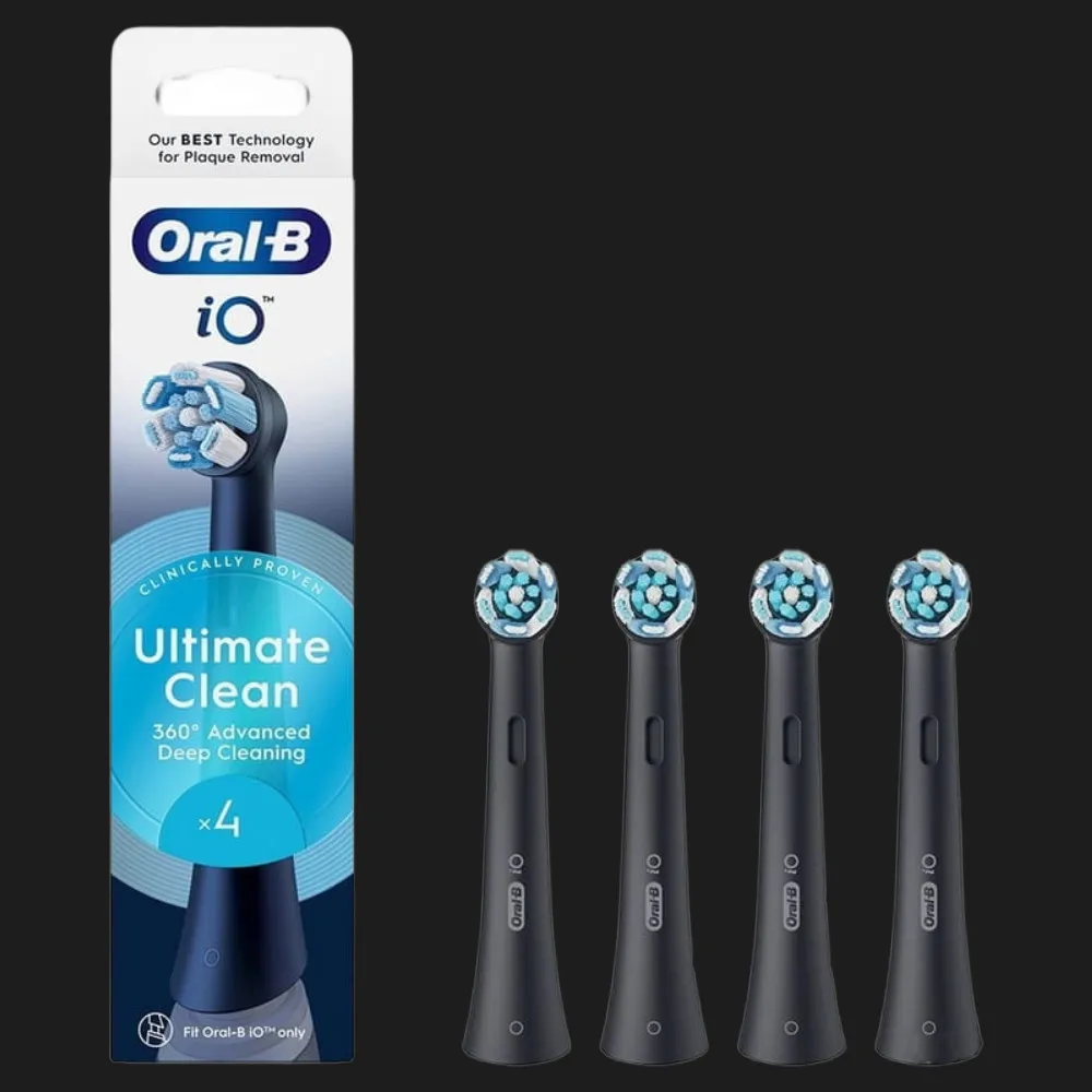 Насадка для зубної щітки Braun Oral-B iO RB CBF-4 Ultimate Clean (Black) — фото 4
