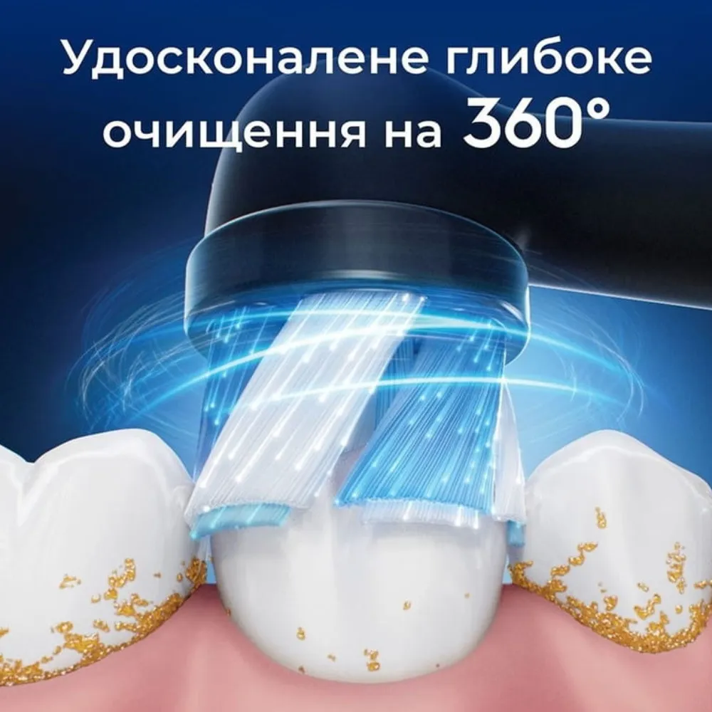 Насадка для зубної щітки Braun Oral-B iO RB CBF-4 Ultimate Clean (Black) — фото 8