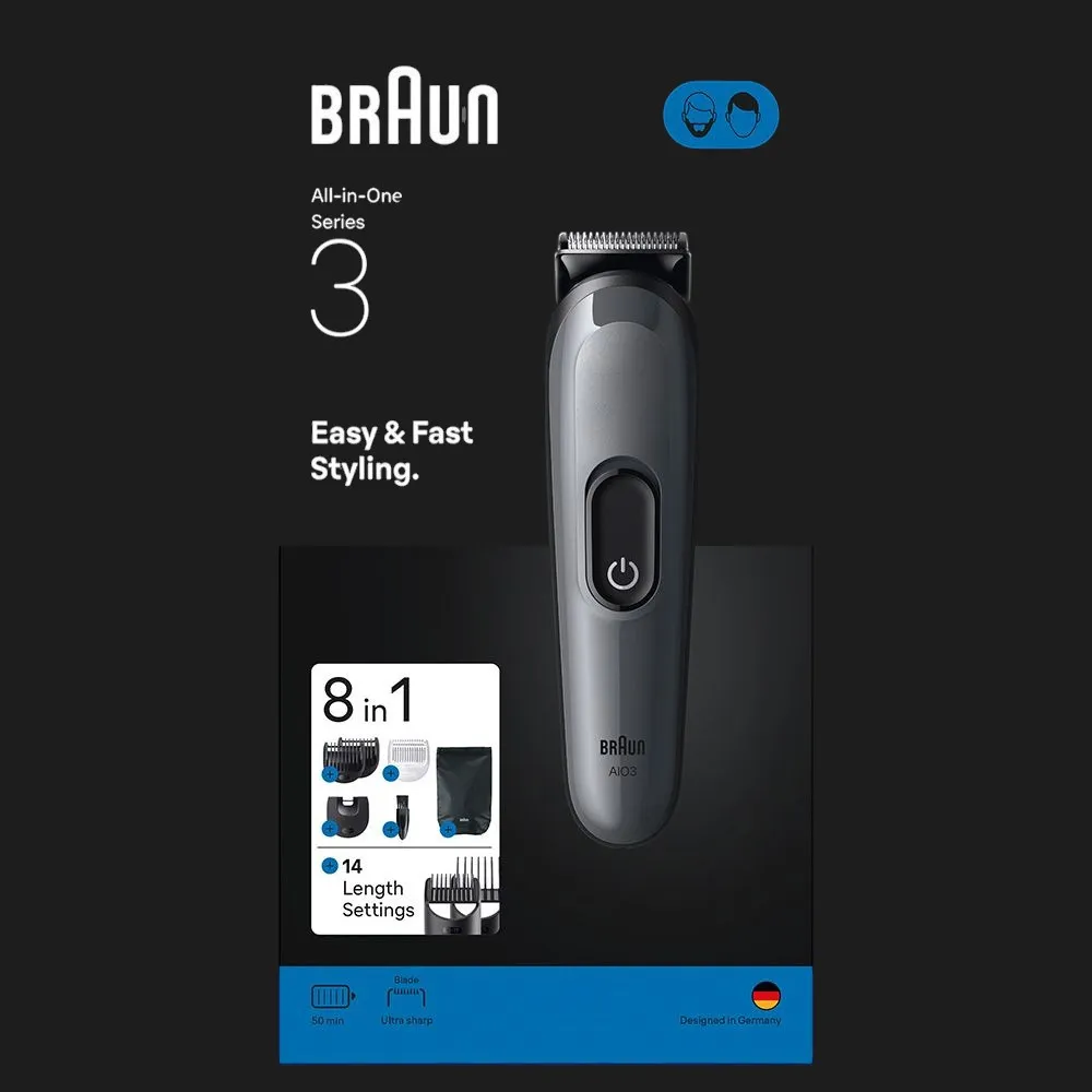 Тример Braun Series 3 (AIO 3540) (Gray) — фото 2