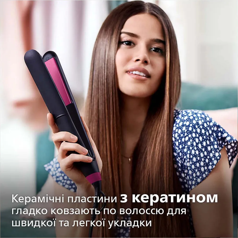 Випрямляч для волосся Philips Series 3000 (Black/Fuchsia) — фото 3