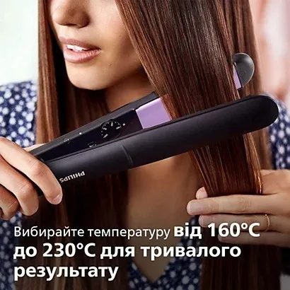 Випрямляч для волосся Philips Series 3000 (Black/Purple) — фото 4