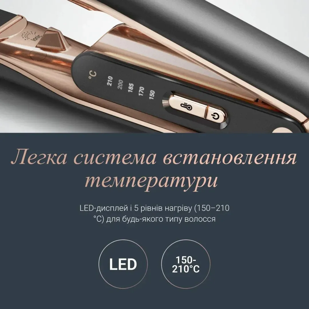 Випрямляч Rowenta Thermocare Ultimate Experience (Black/Gold) (SF8120F0) — фото 8